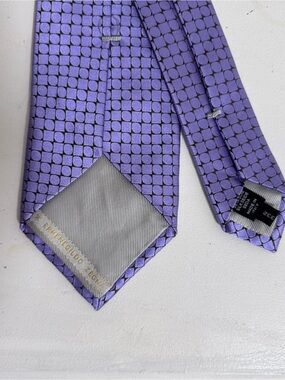 Ermenegildo Zegna silk tie | Geometric jacquard | Made in Italy | Premium woven